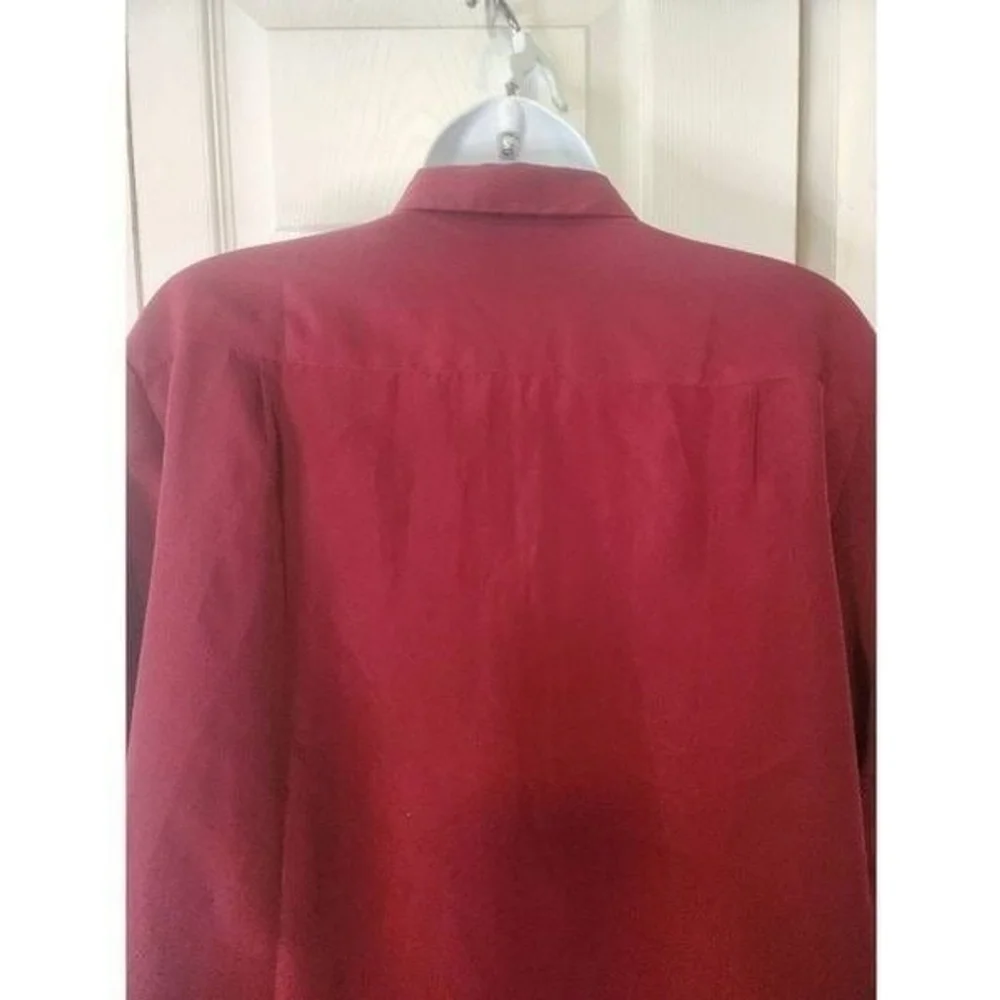 Talbots Maroon Blouse - Picture 3 of 3